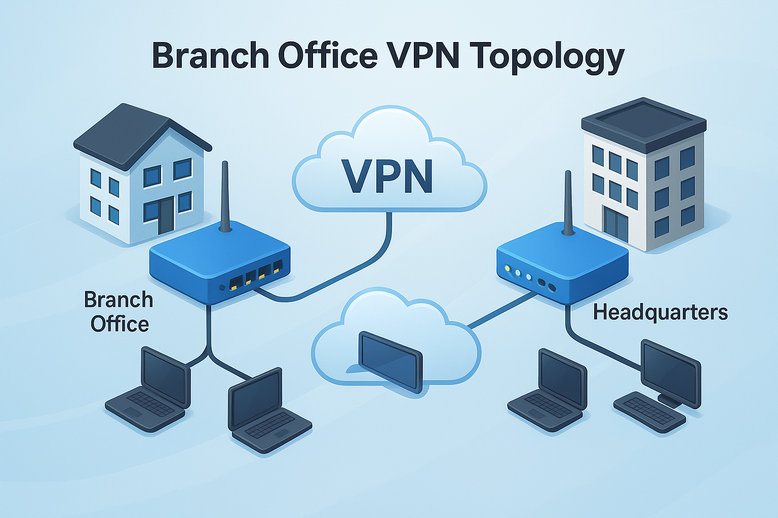 Branch office VPN topology diagram
